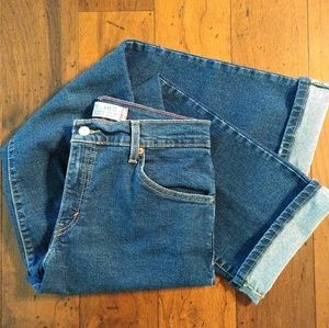 Levi's 550 High Waist Mom Jeans 10M EUC Dark Wash